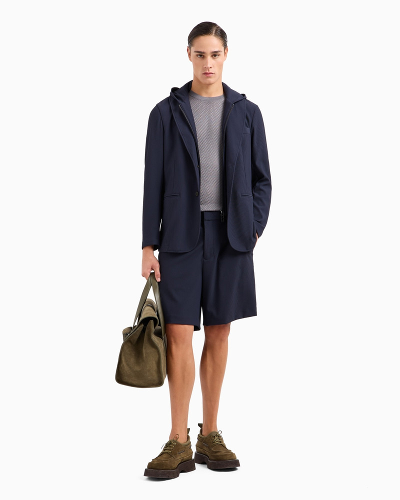 CANNETÉ STRETCH NYLON BLAZER WITH DETACHABLE INNER PANEL AND HOOD 2