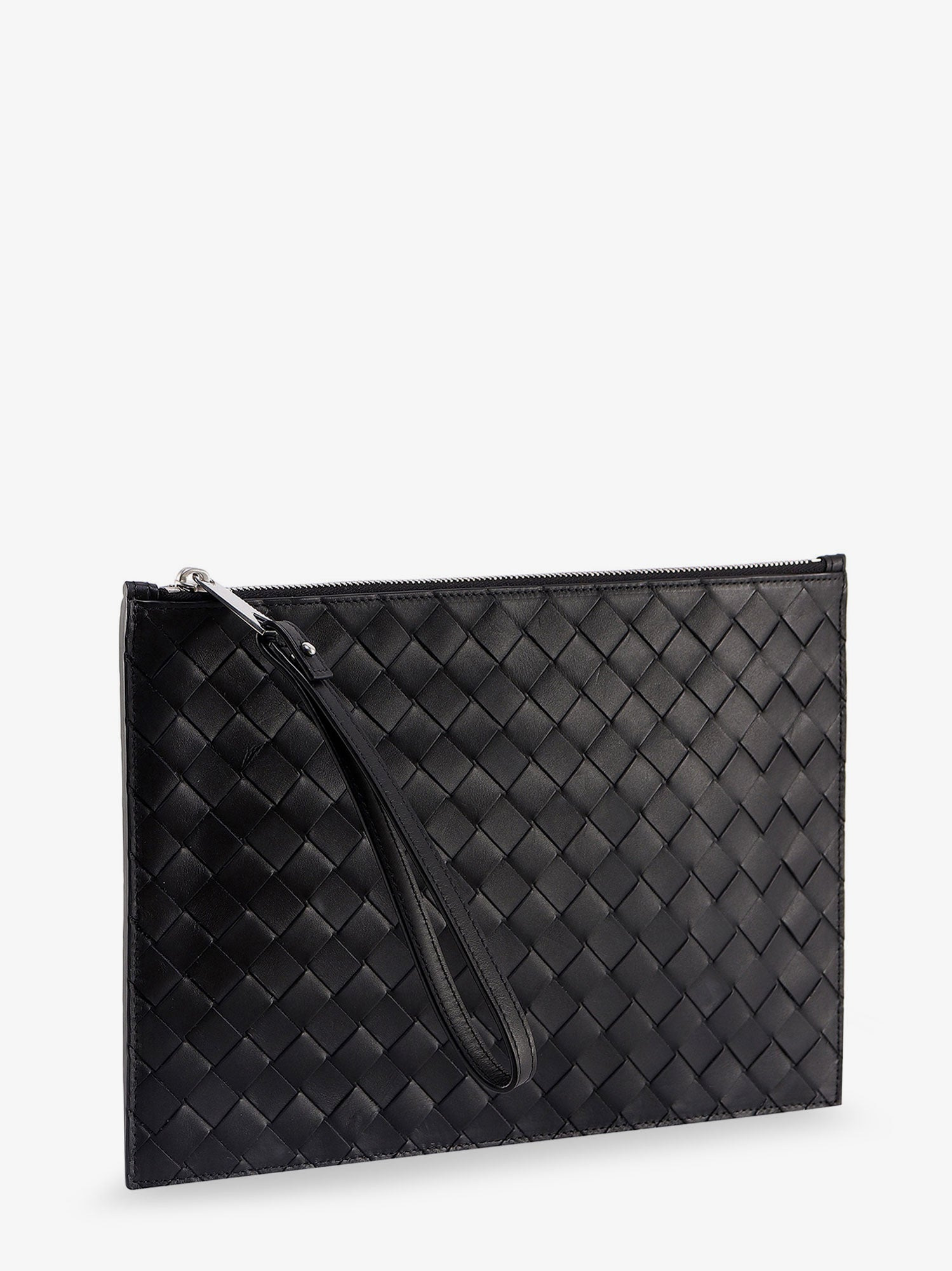 Bottega Veneta Leather Clutch With Intrecciato Motif - 4