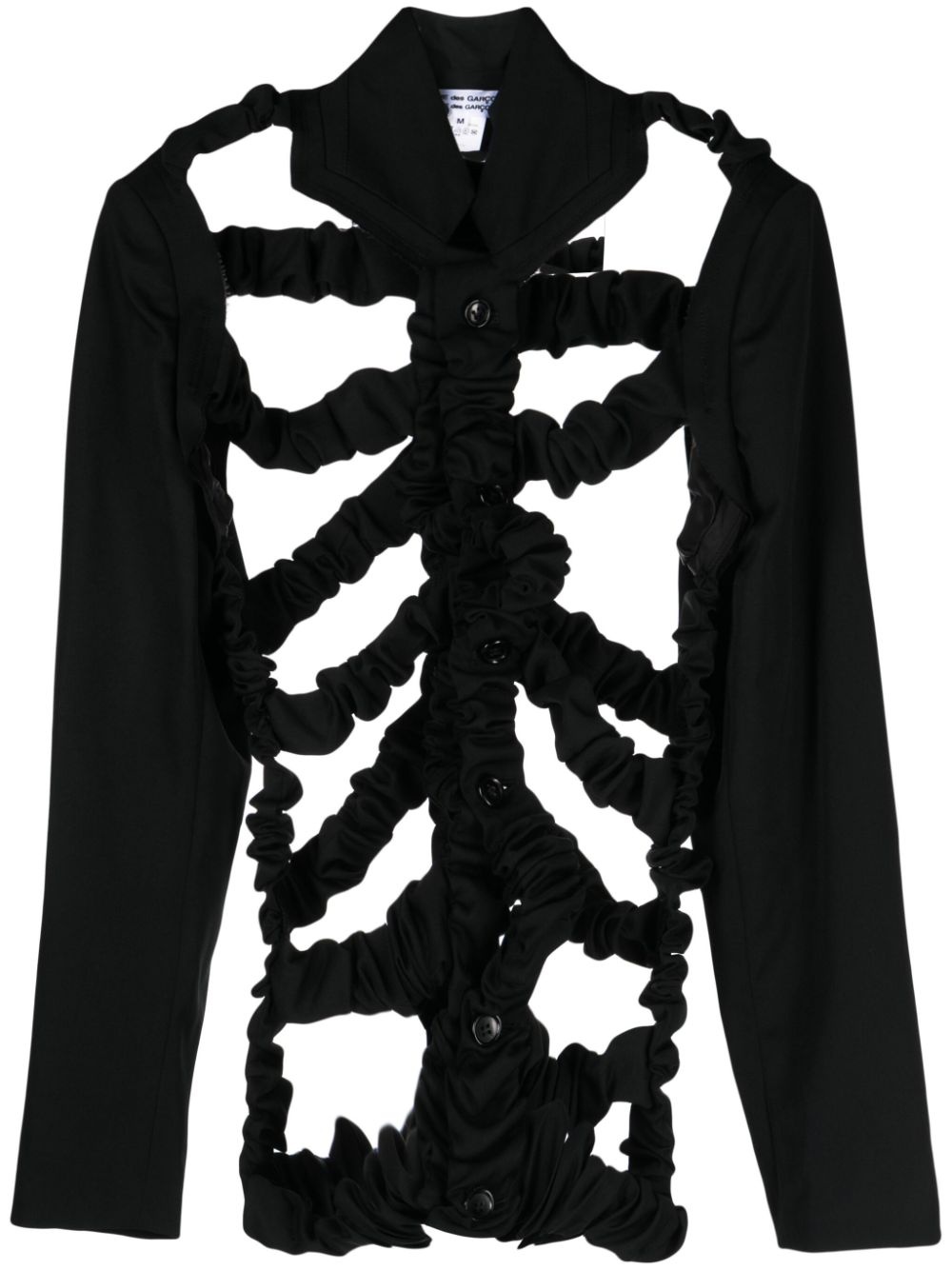 cut-out detail buttoned jacket - 1