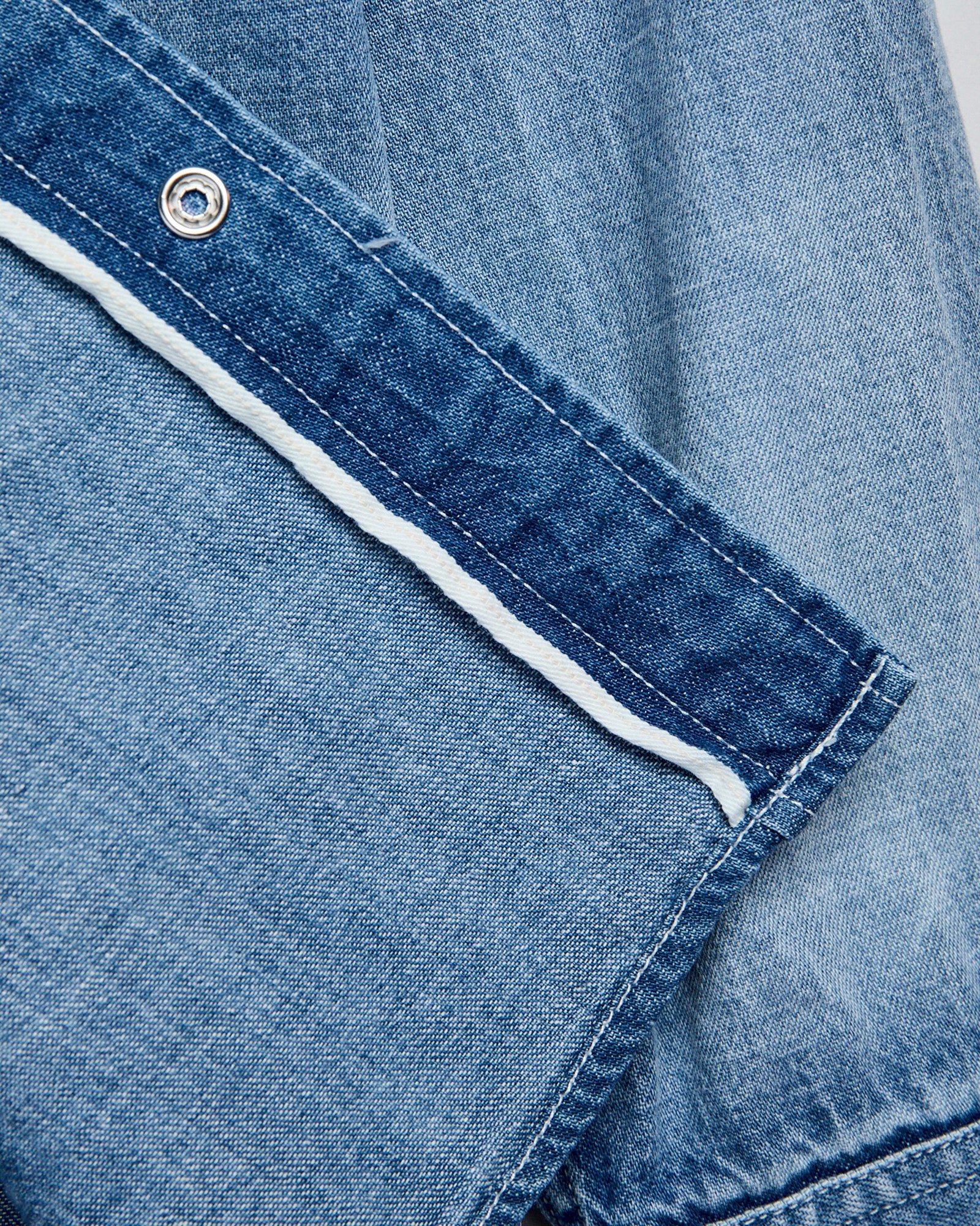 Social Sculpture Shirt Damaged in Light Indigo - 7