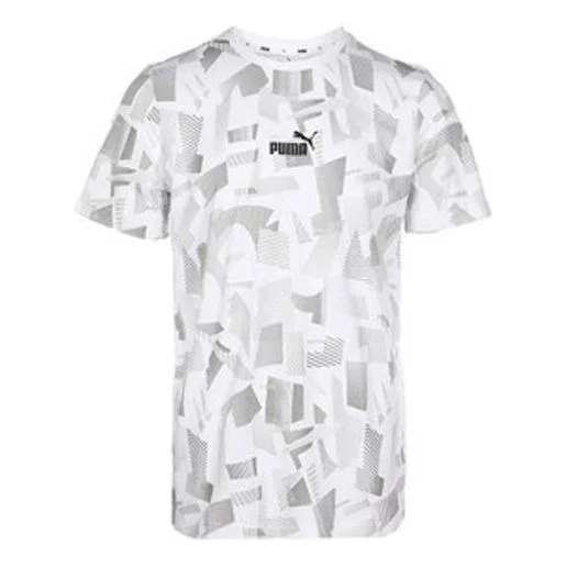 PUMA Summer Print Aop T-Shirt 'White Grey Black' 586045-02 - 1