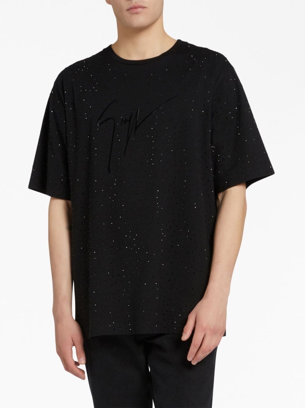 logo-print cotton T-shirt - 3