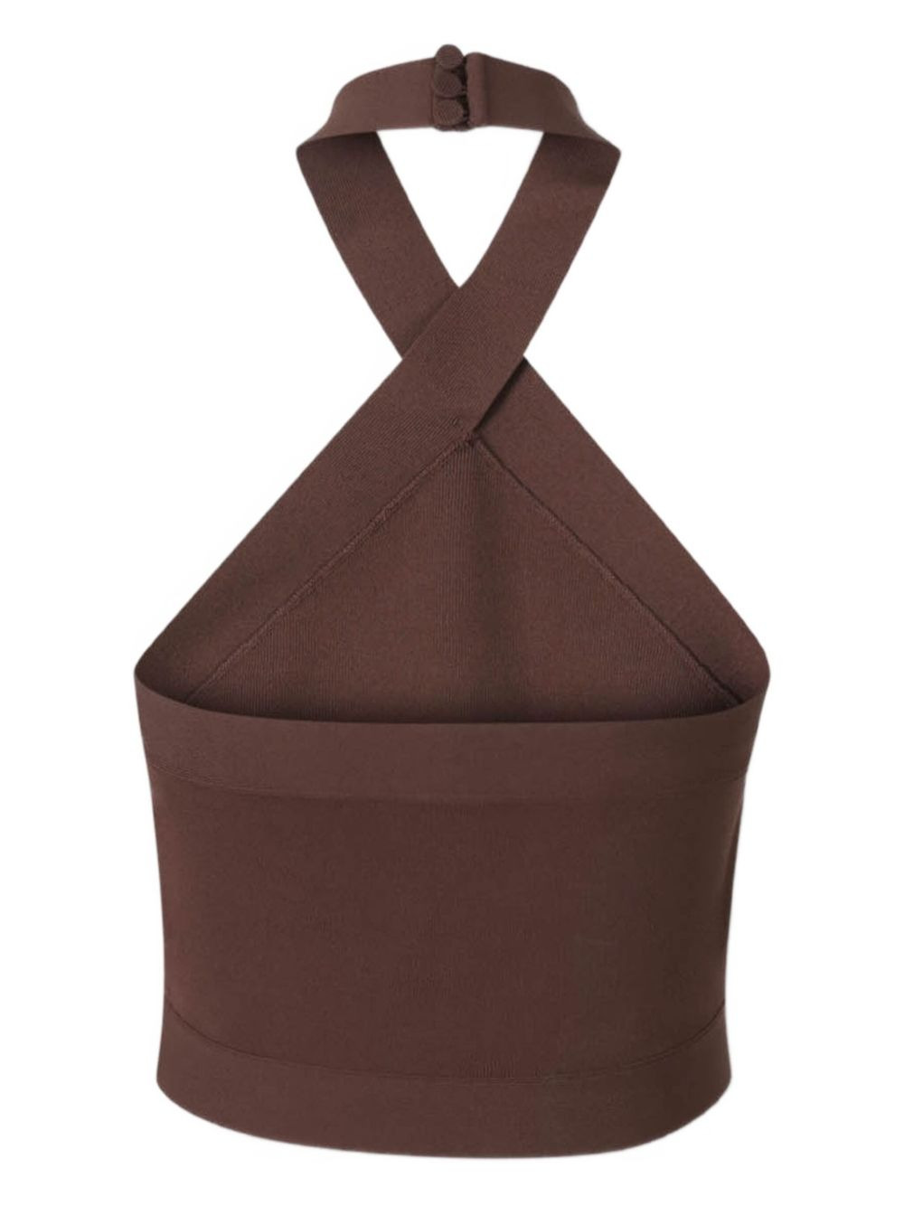 cross-neck ribbed top - 2
