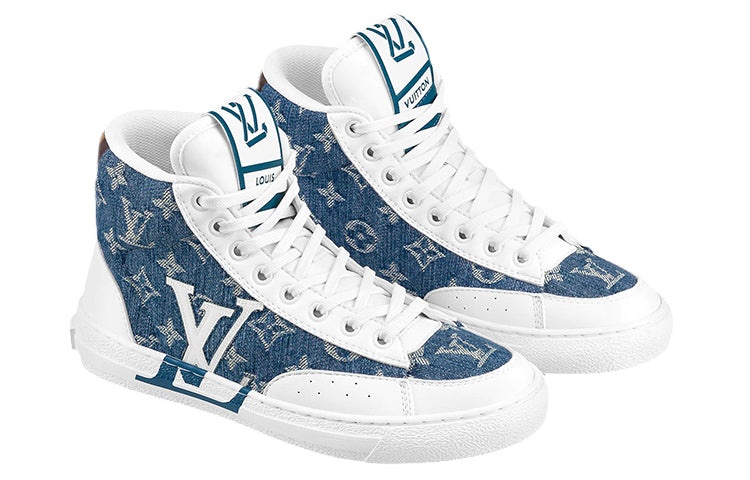 (WMNS) LOUIS VUITTON Charlie Ankle Sneakers 'White Denim Monogram' 1A9S5G - 3