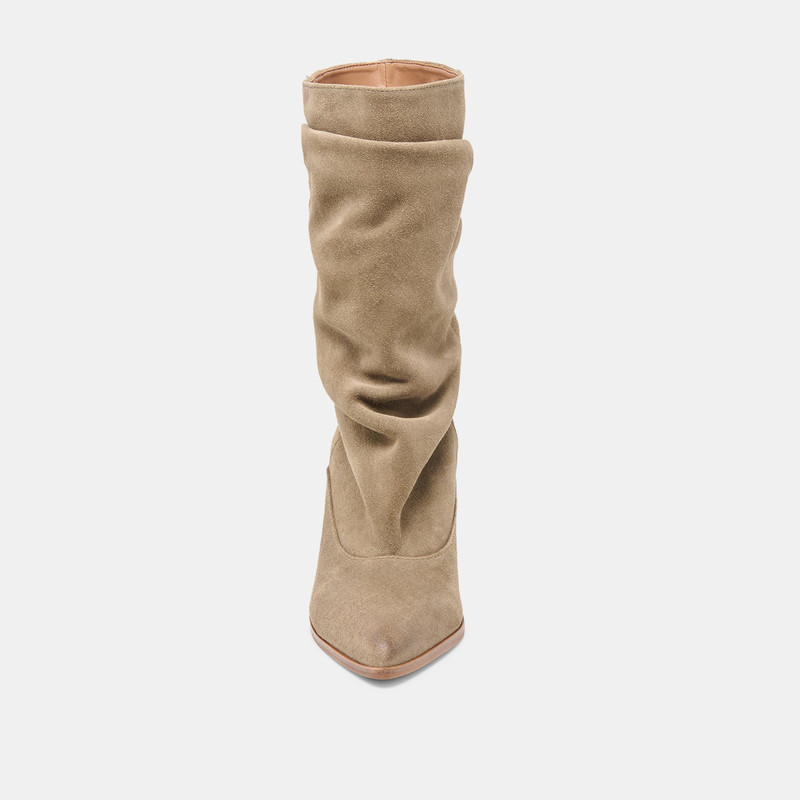 TALINA WIDE CALF BOOTS OLIVE SUEDE 6