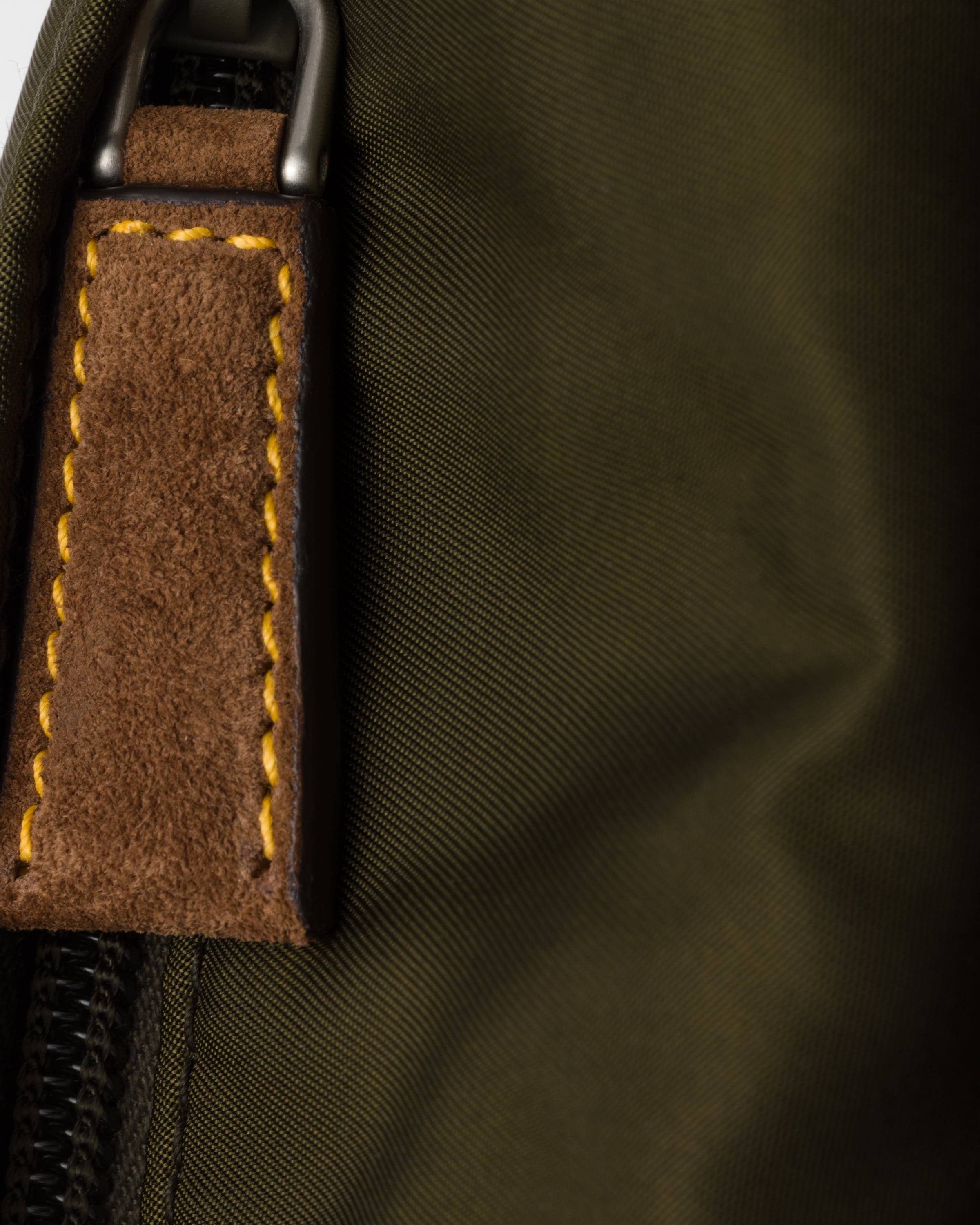 Re-Nylon and suede belt bag - 6