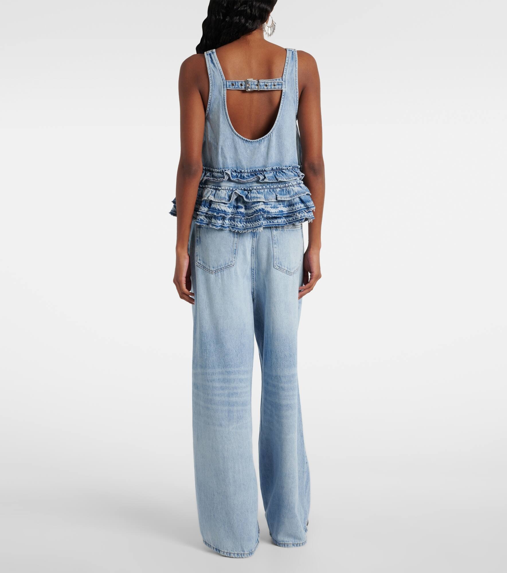 Ruffled denim top - 3