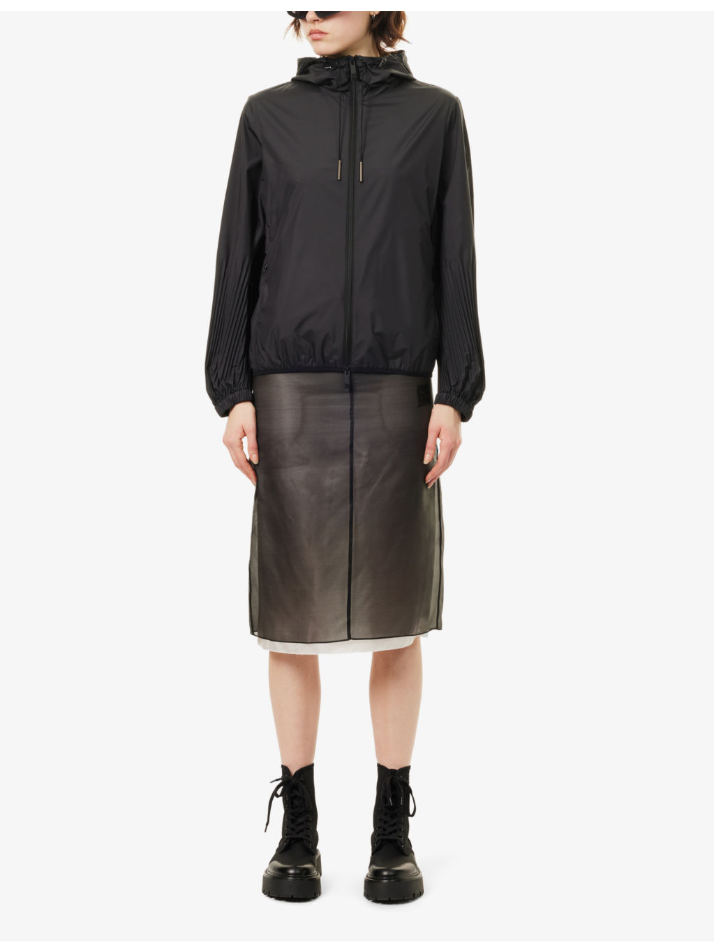 Panat Pleated-Sleeves Relaxed-Fit Woven Jacket - 2