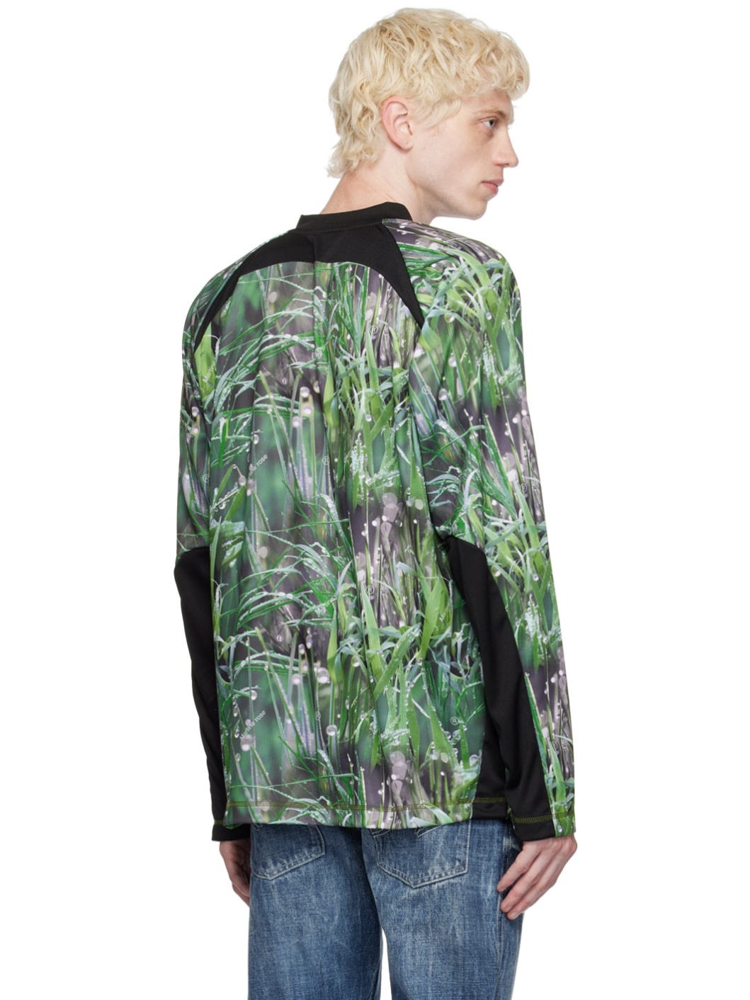 Martine Rose Long Sleeve Football Top in Green for Men