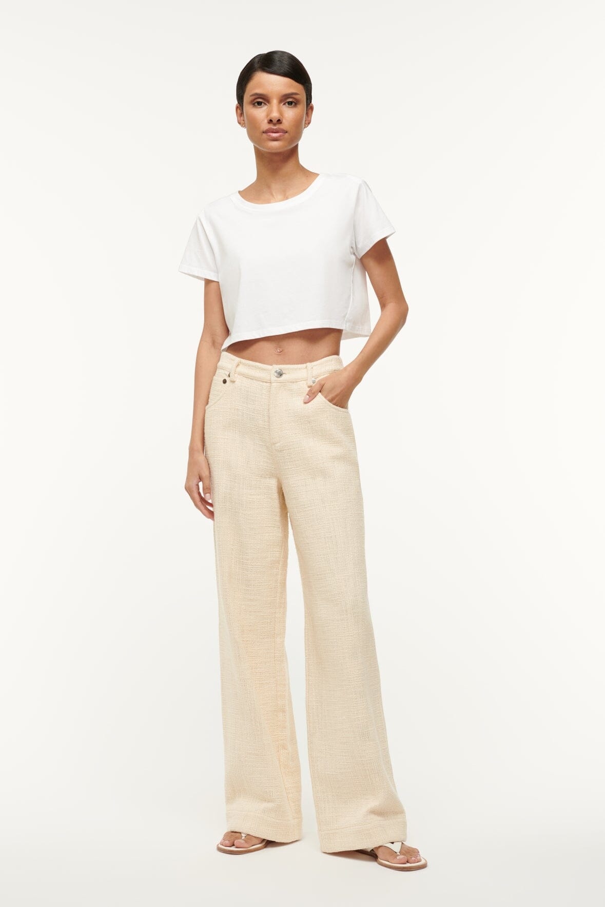STAUD DEAN T-SHIRT WHITE - 4