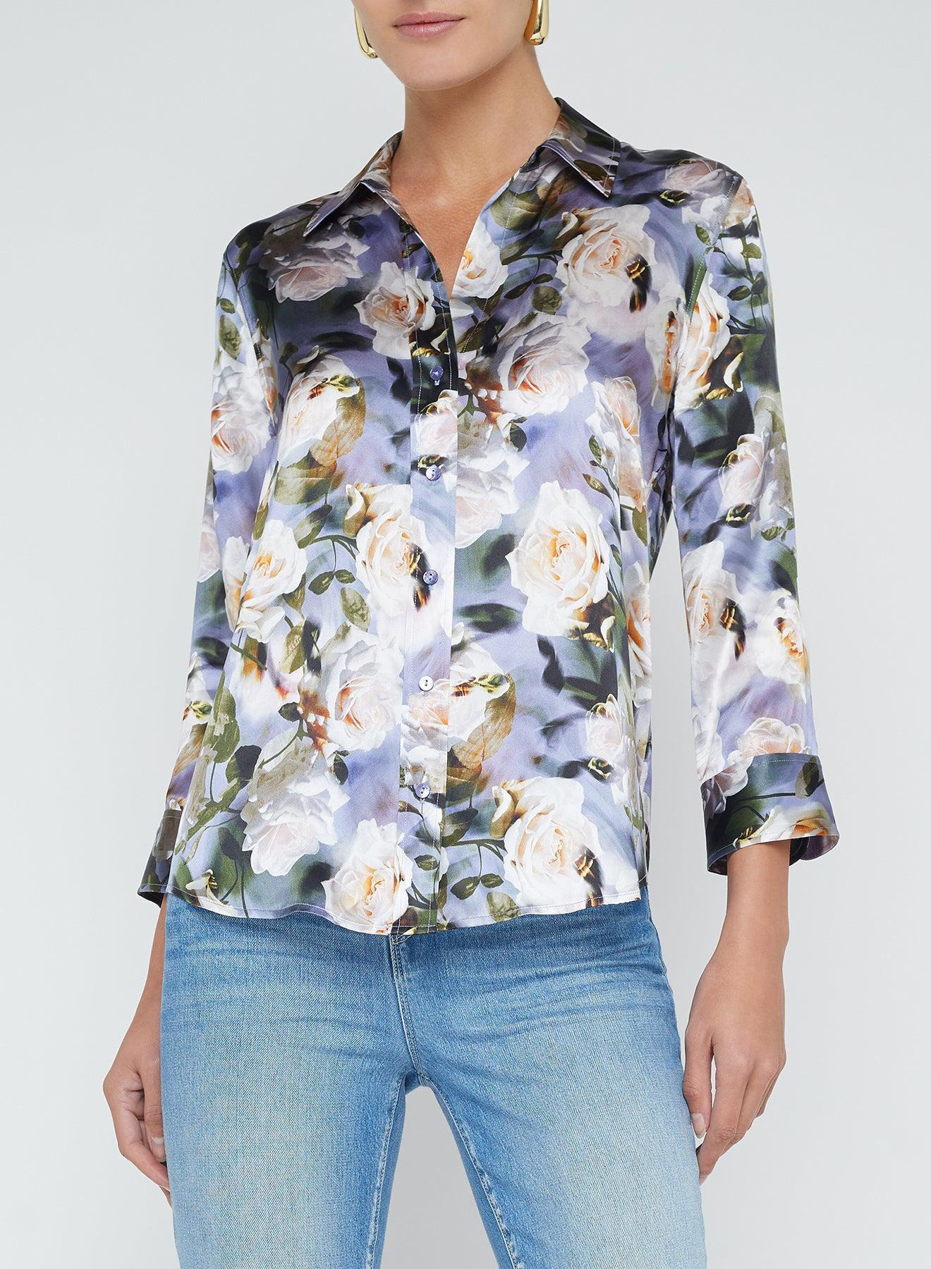 DANI BLOUSE - MULTI DISTRESSED FLORAL - 2