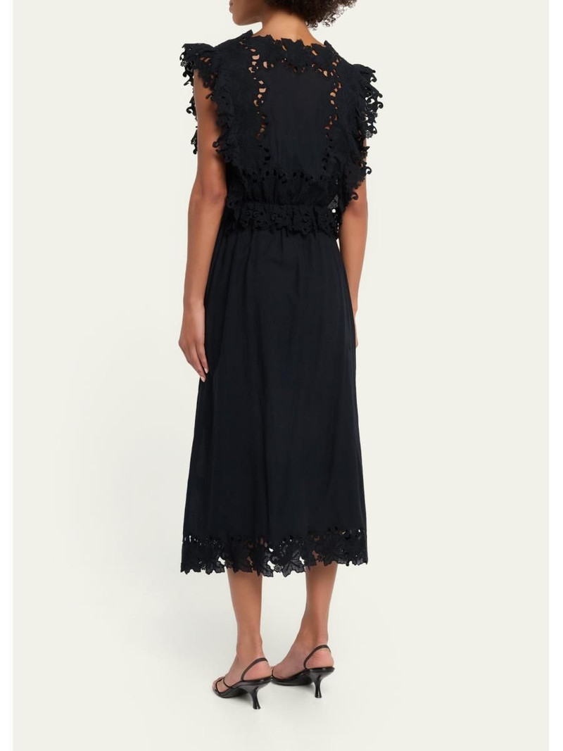 Eleannora Embroidered Midi Dress 3