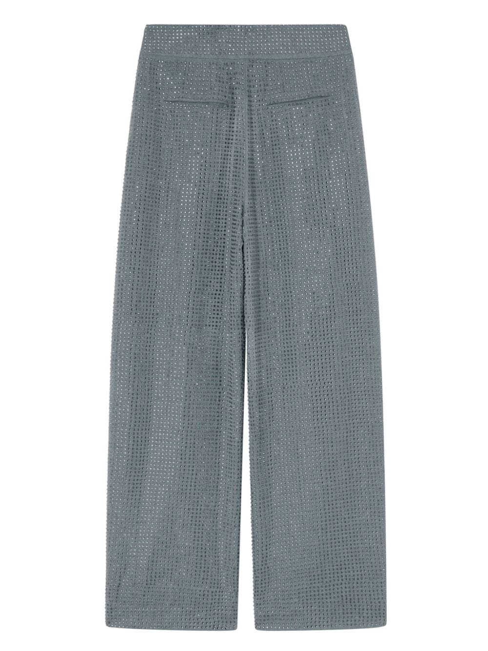 rhinestone-embellished straight-leg trousers - 2