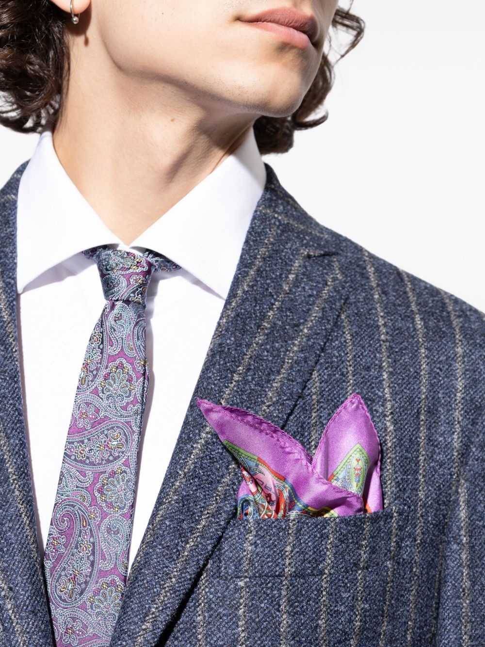 paisley-pattern silk scarf - 4