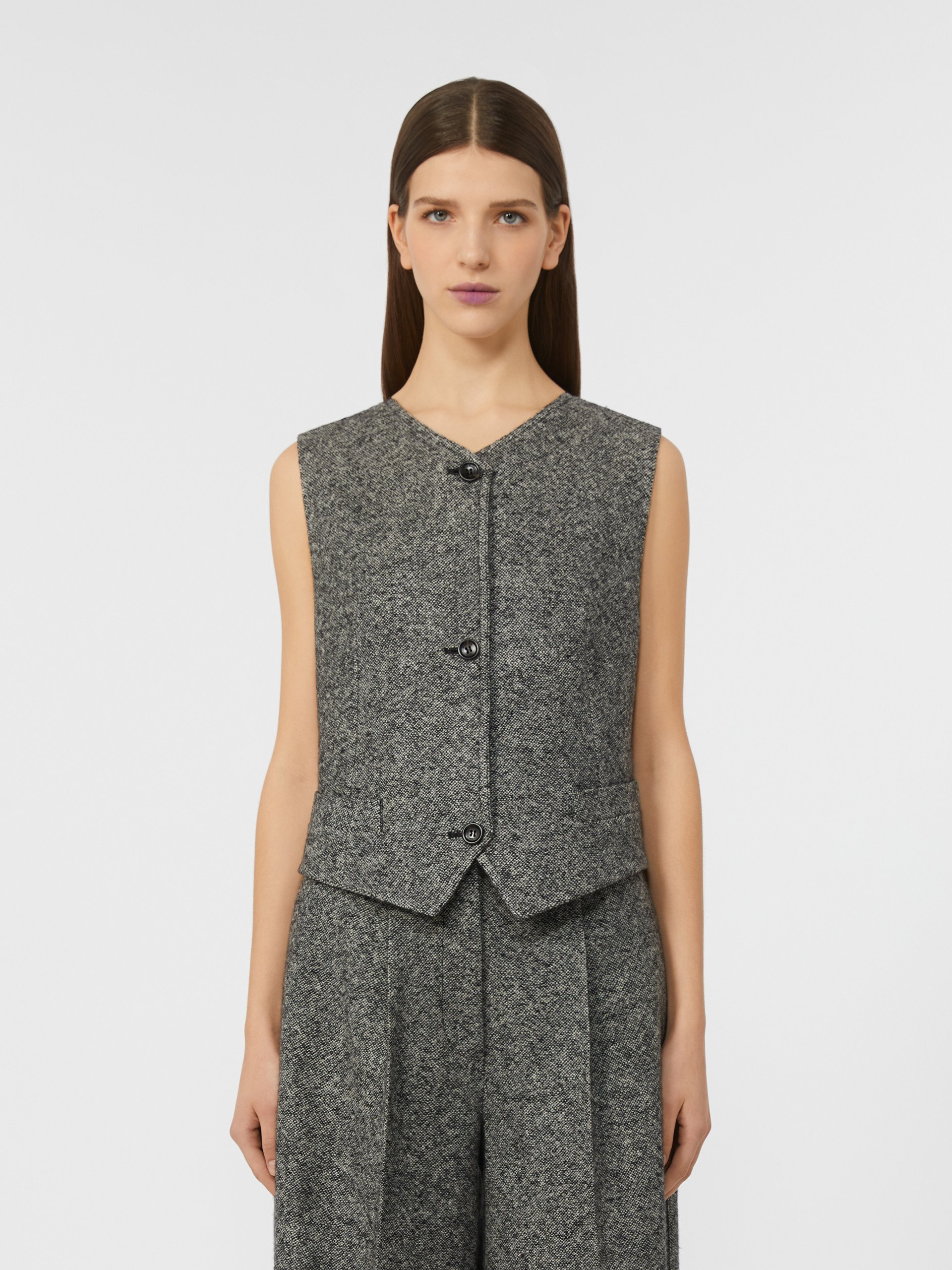 BEATO Wool and silk tweed gilet - 3