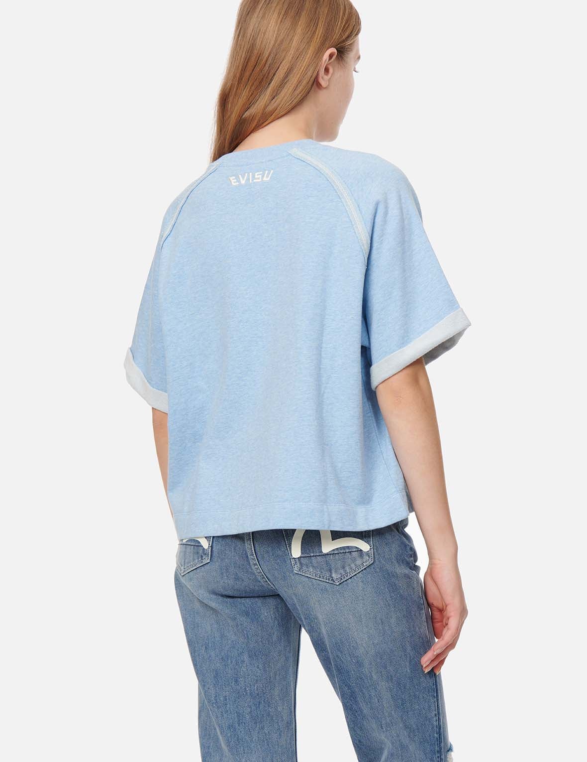 Seagull and Logo Embroidery Cropped Sweatshirt - 3
