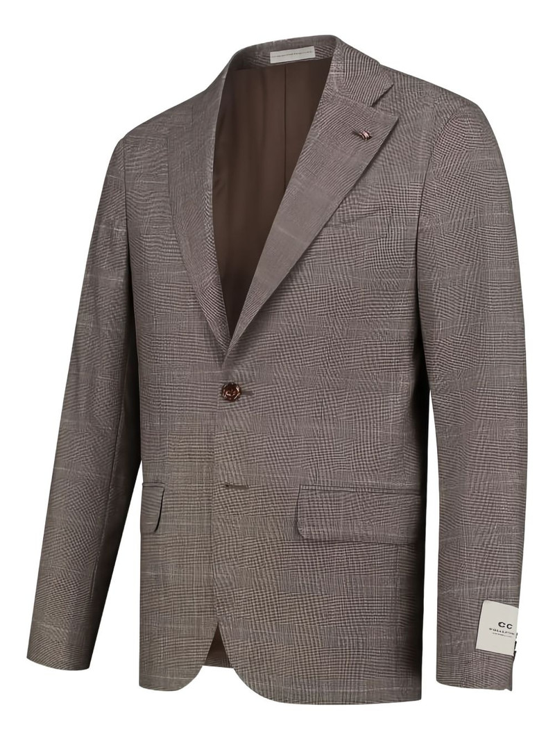 CORNELIANI checked pattern blazer outlook