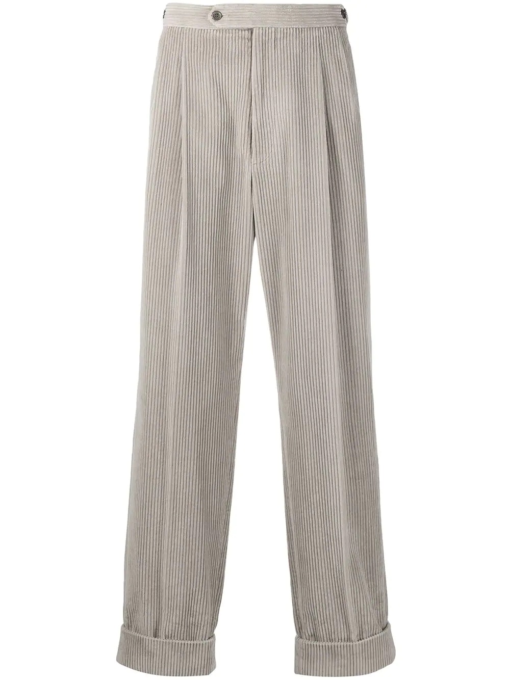 corduroy straight-leg trousers - 1