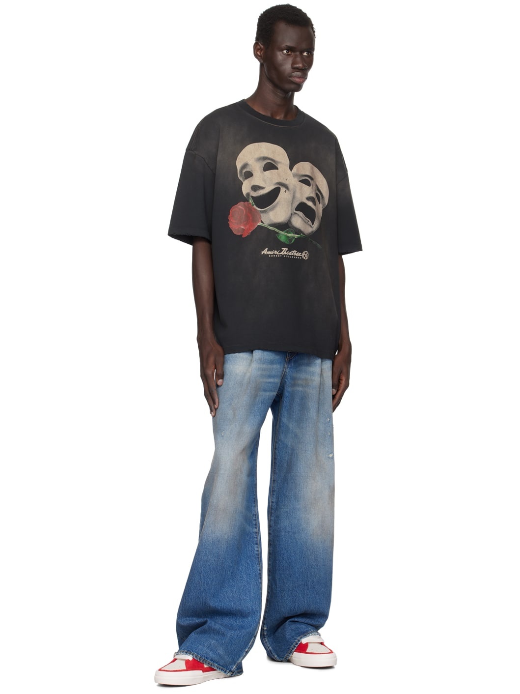 AMIRI THEATRE MASKS OVERSIZED TEE | REVERSIBLE