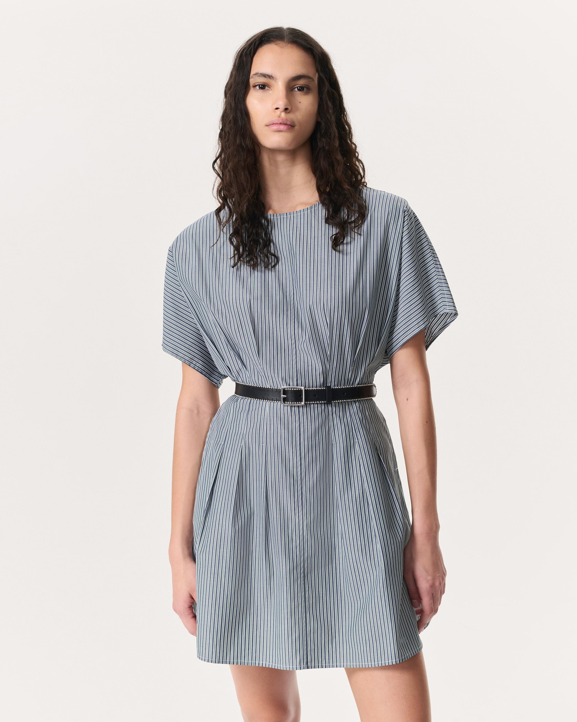 Maddie Striped Cotton Poplin Mini Dress - 2