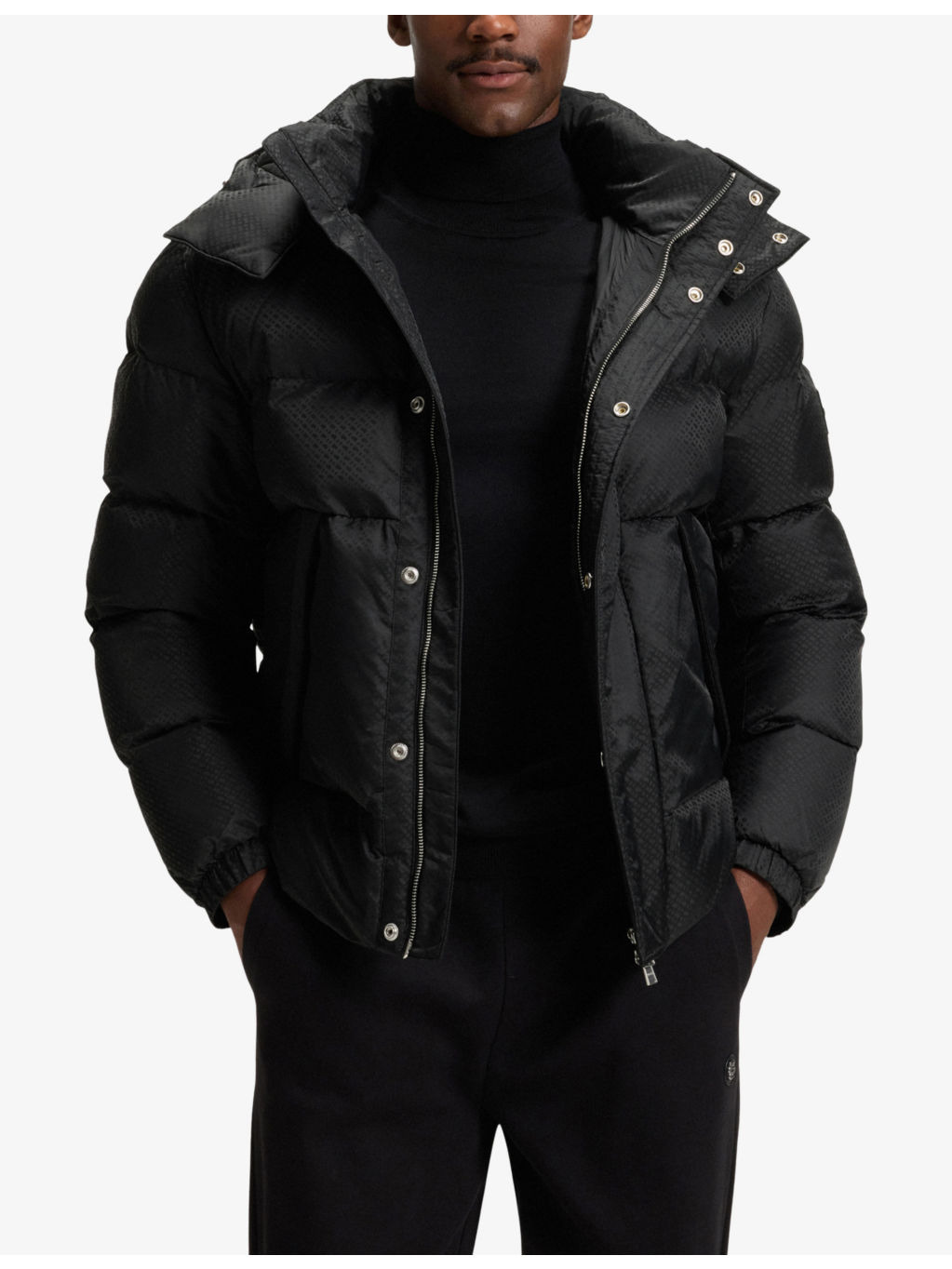 Monogram-Pattern Padded Shell Jacket - 3