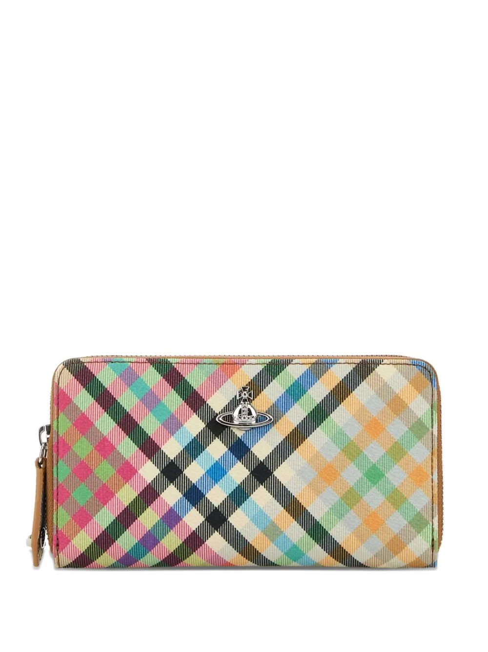 Classic plaid zip-around wallet - 1