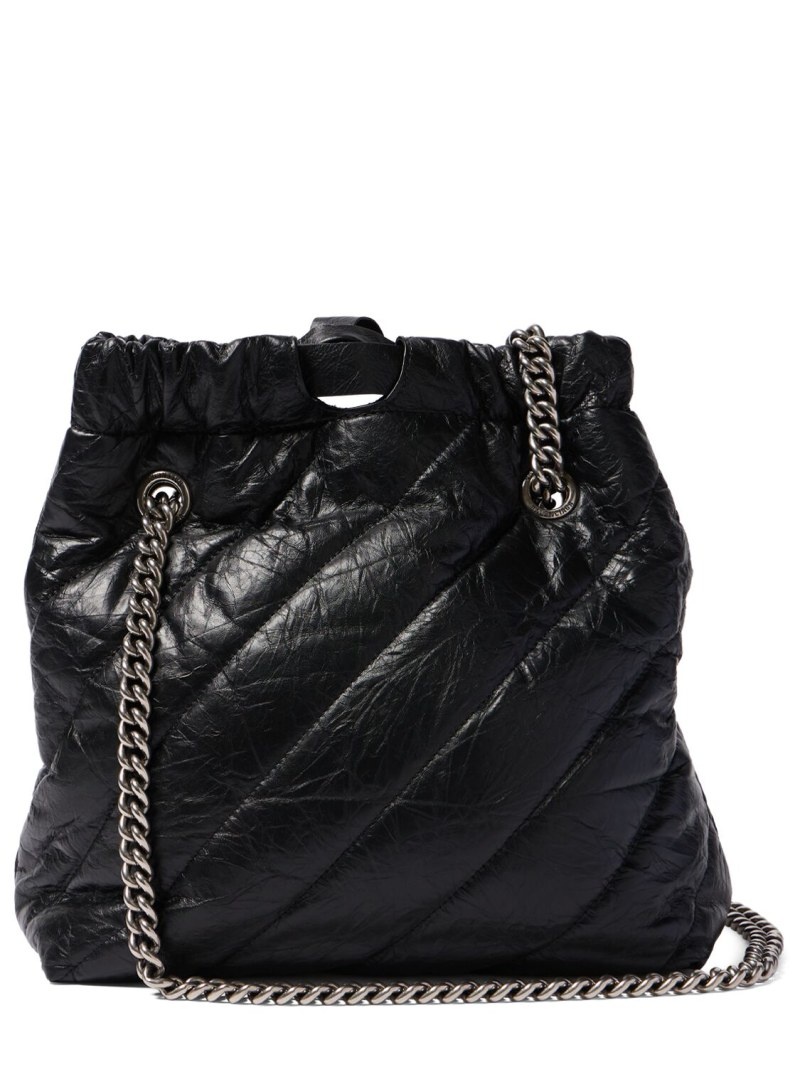 Medium Crush quilted leather tote bag - 7