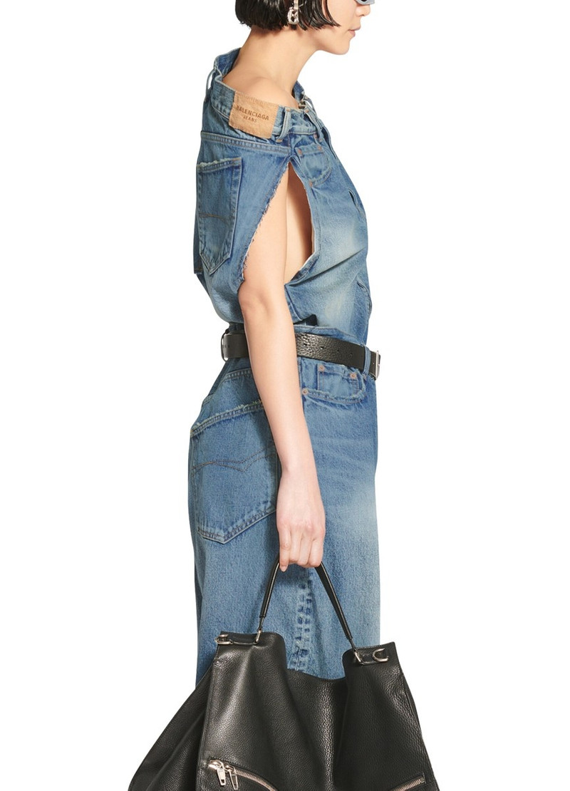 sleeveless denim asymmetrical top 4