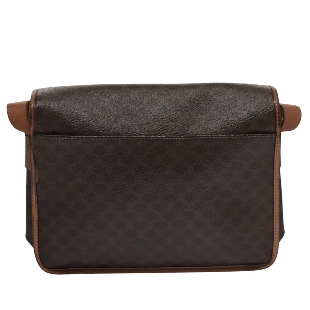 CELINE Macadam Canvas Shoulder Bag Pvc Leather Brown Gold - 3