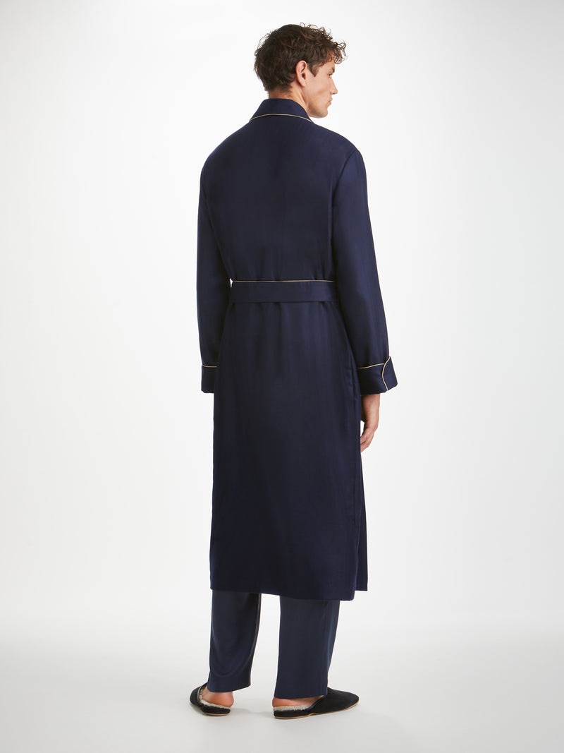 Men's Robe Duke Cashmere Navy - 4