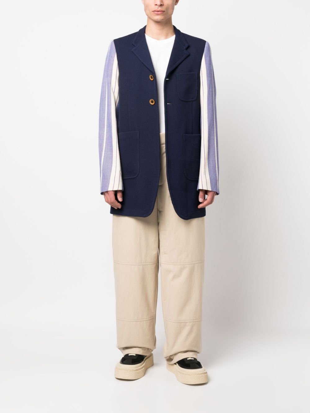 Ibrahim striped single-breasted blazer - 2