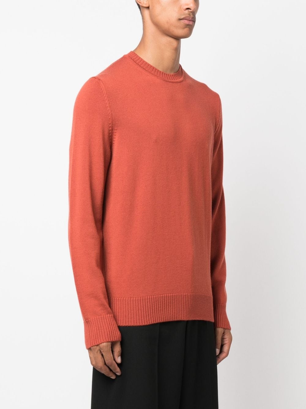 embroidered-logo virgin-wool jumper - 3