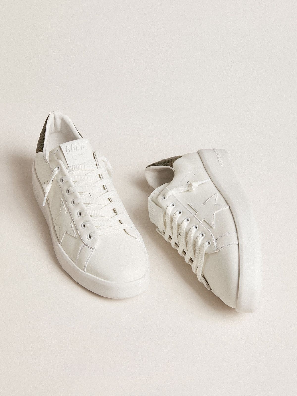 Men's Purestar with white leather star and dark green heel tab - 2