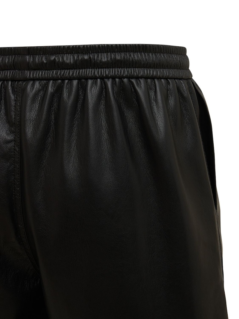 Faux leather sweat shorts - 7