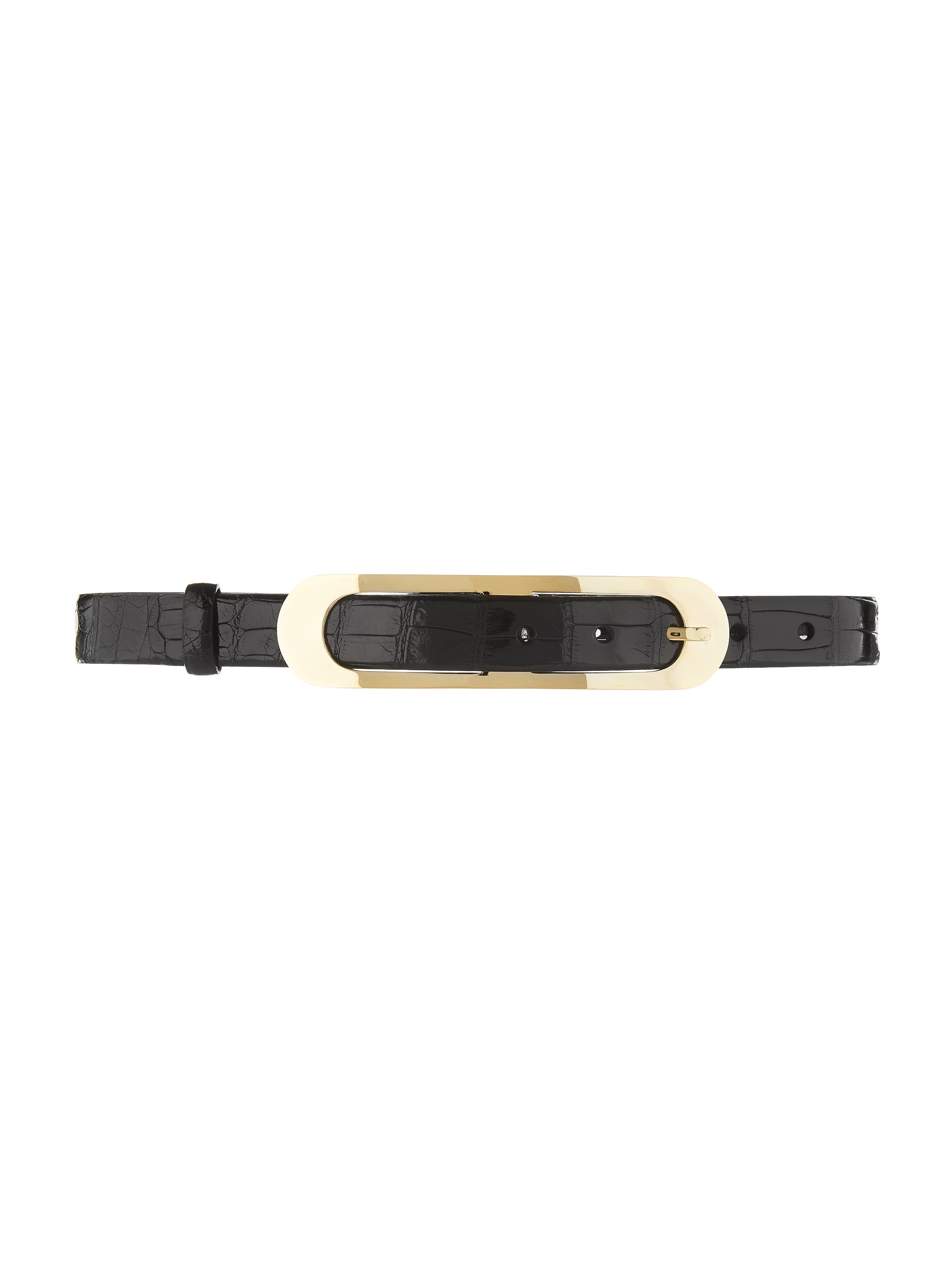 SMALL OVAL ALLIGATOR BELT - 1