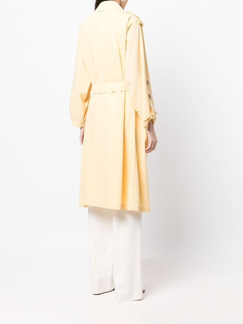 double-breasted belted-waist coat 4