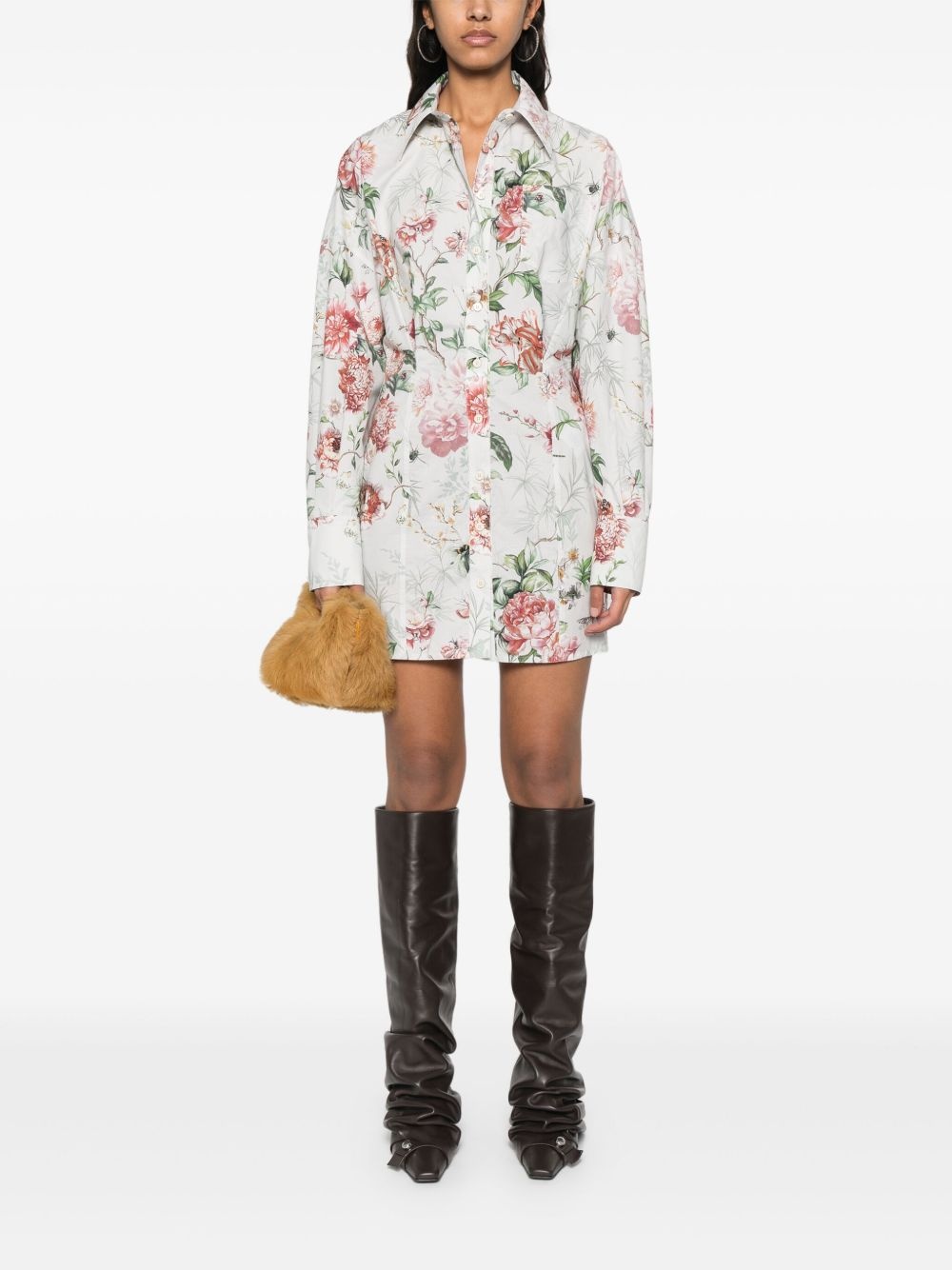 floral-print mini dress - 2
