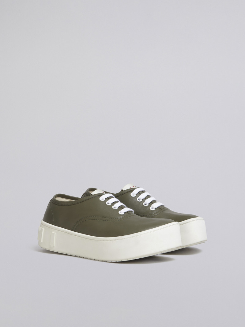 Marni GREEN SMOOTH CALFSKIN SNEAKER WITH RAISED MAXI MARNI LOGO outlook