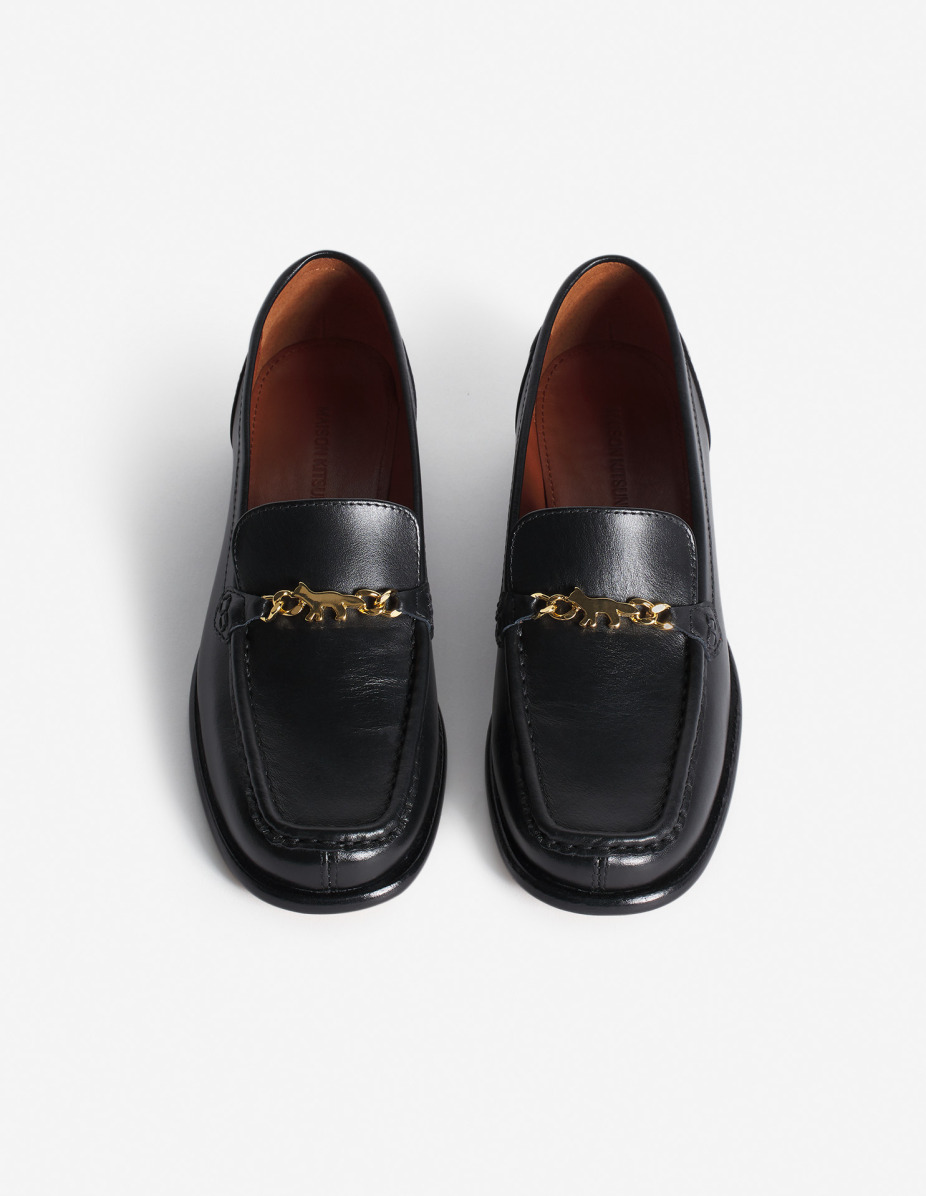 PROFILE FOX LEATHER LOAFERS - 3