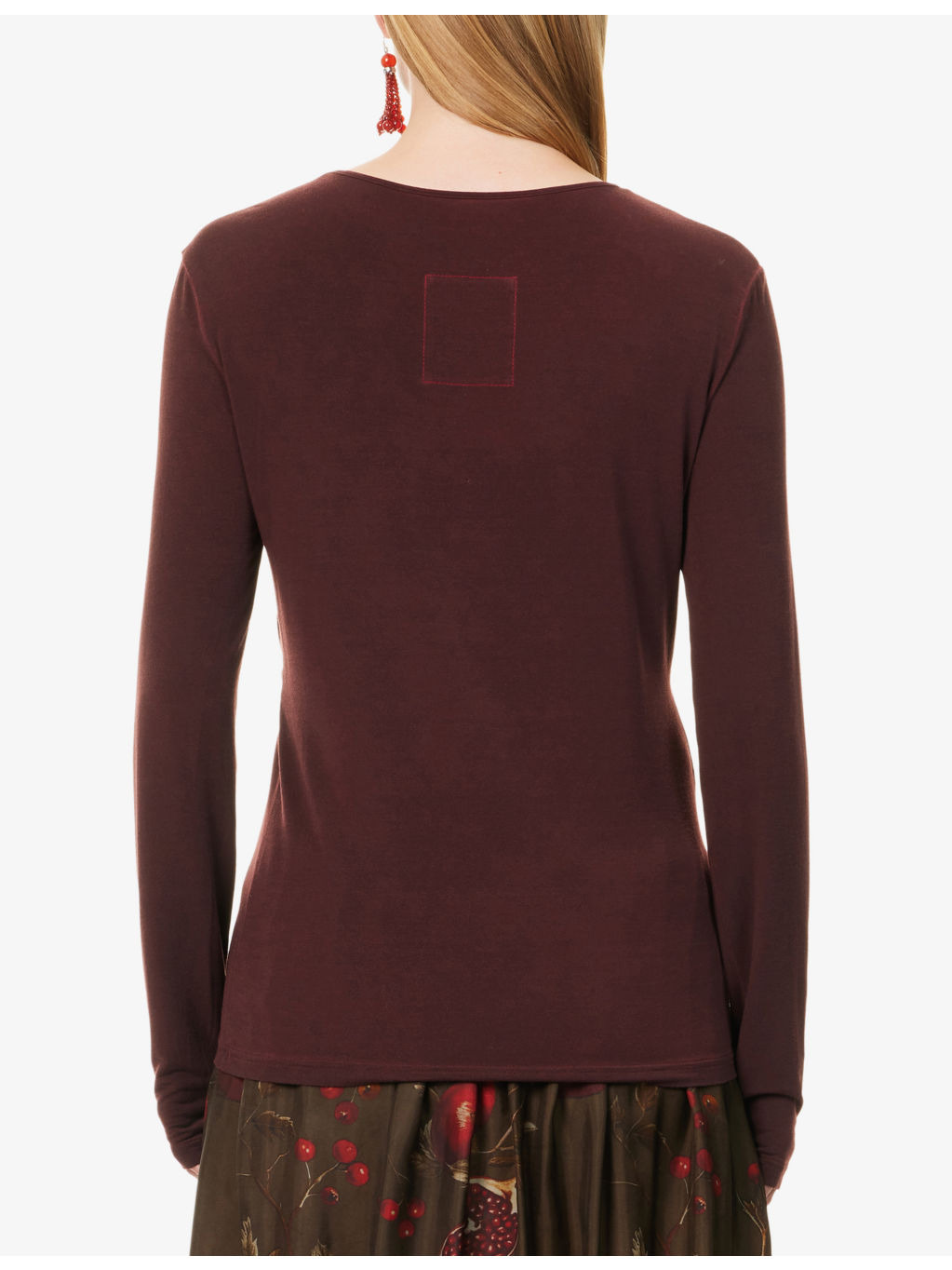 Twist Long-Sleeves Stretch-Woven Top - 4