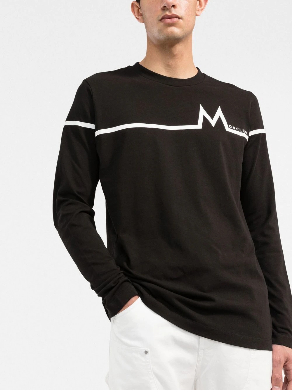 logo print long sleeve T-shirt - 3