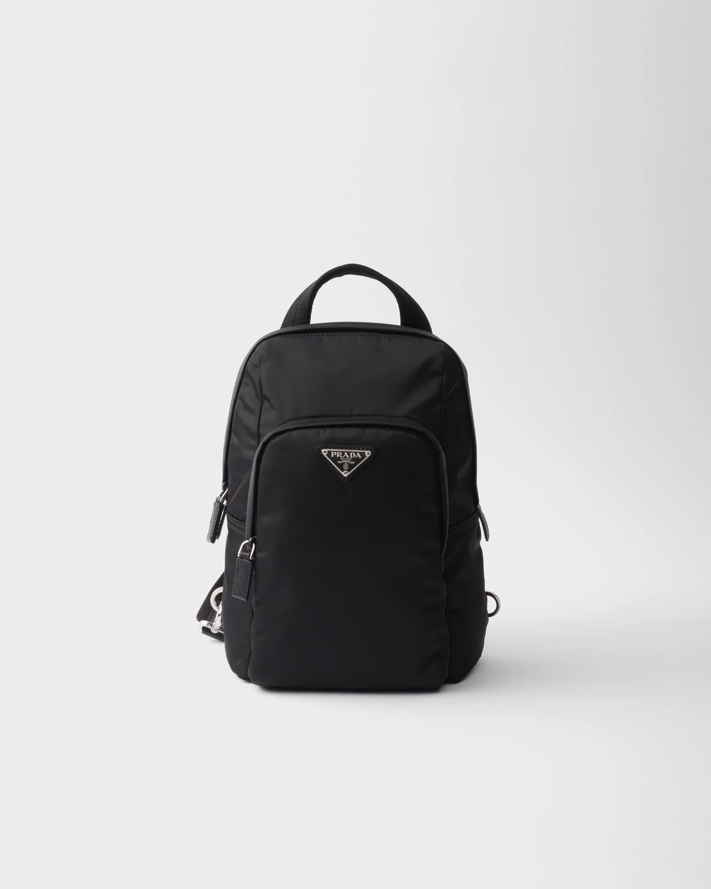 Re-Nylon and Saffiano leather backpack - 1