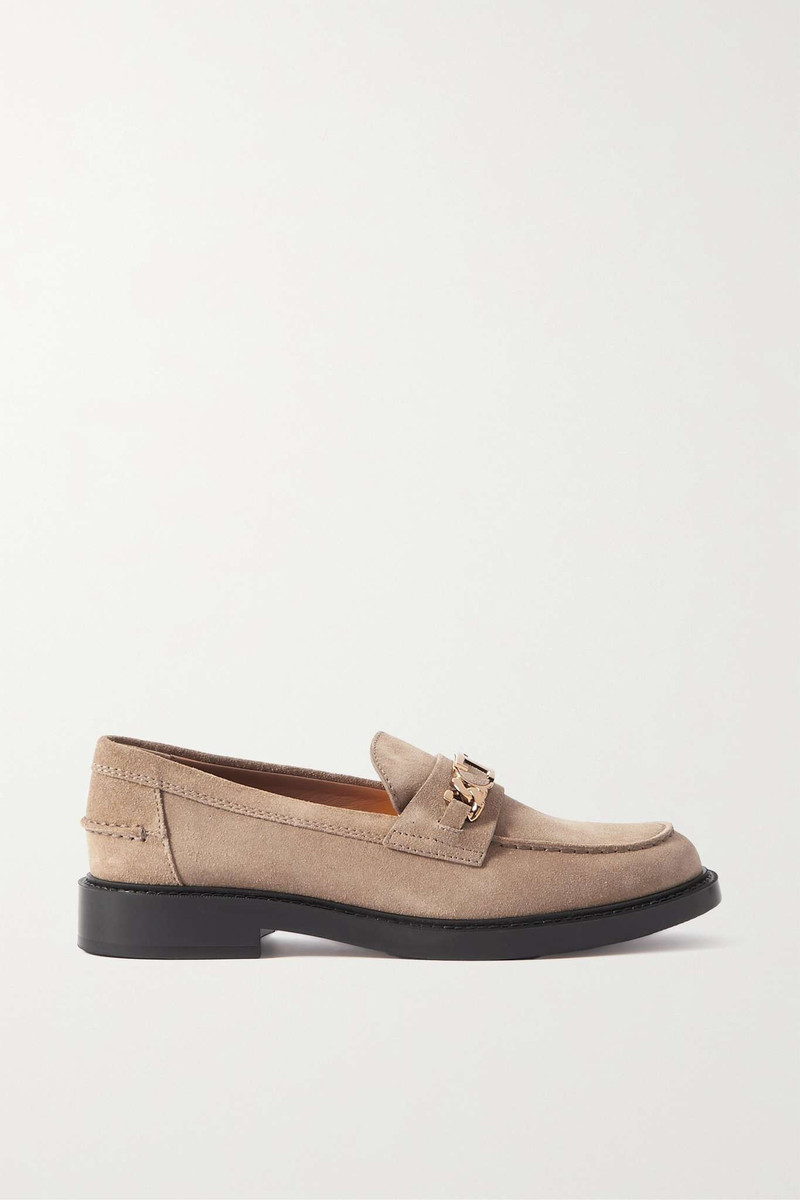 Embellished suede loafers 1