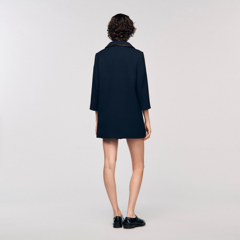 COAT WITH LEATHER STRIPES 6