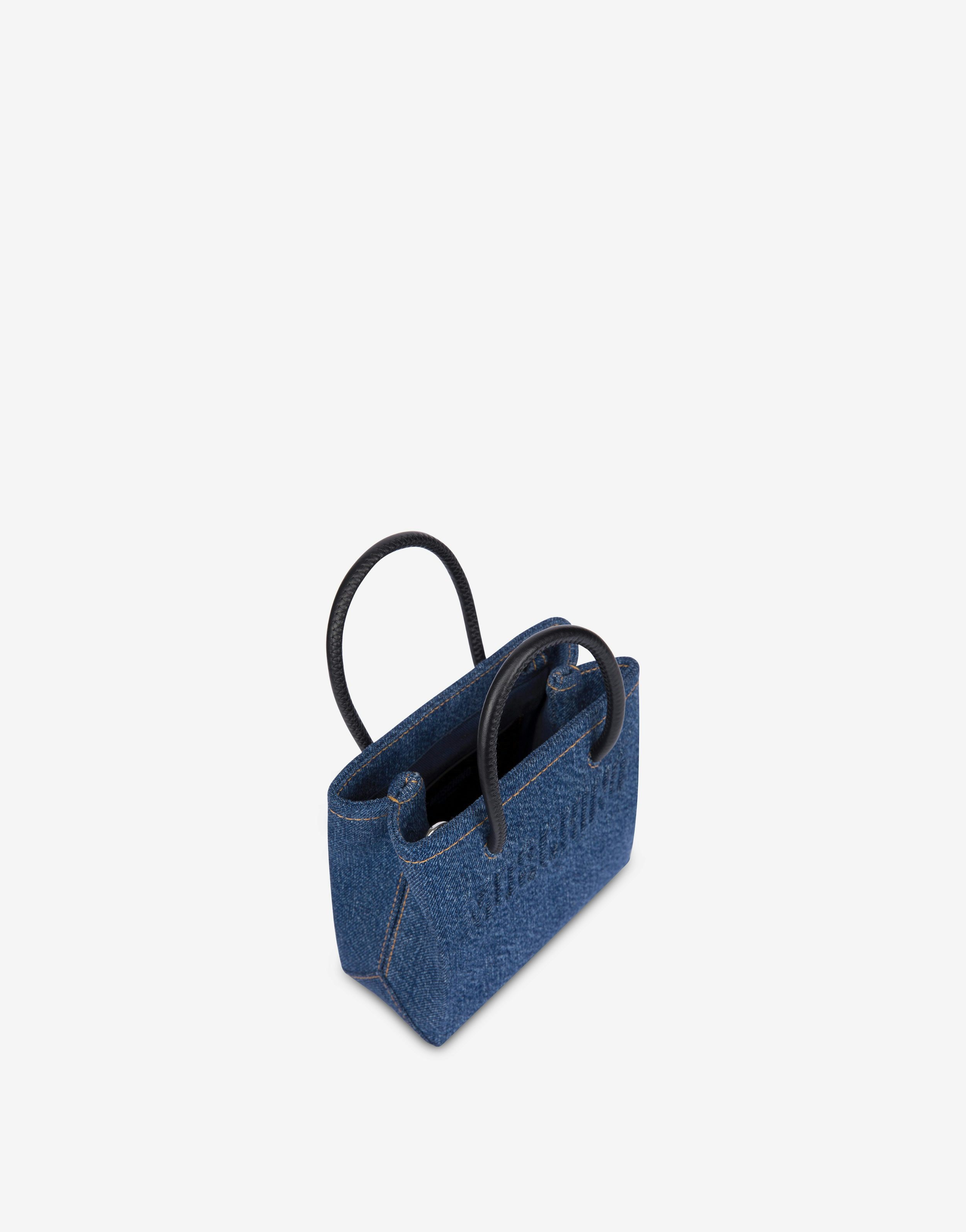 MINI DENIM BAG WITH LOGO - 3