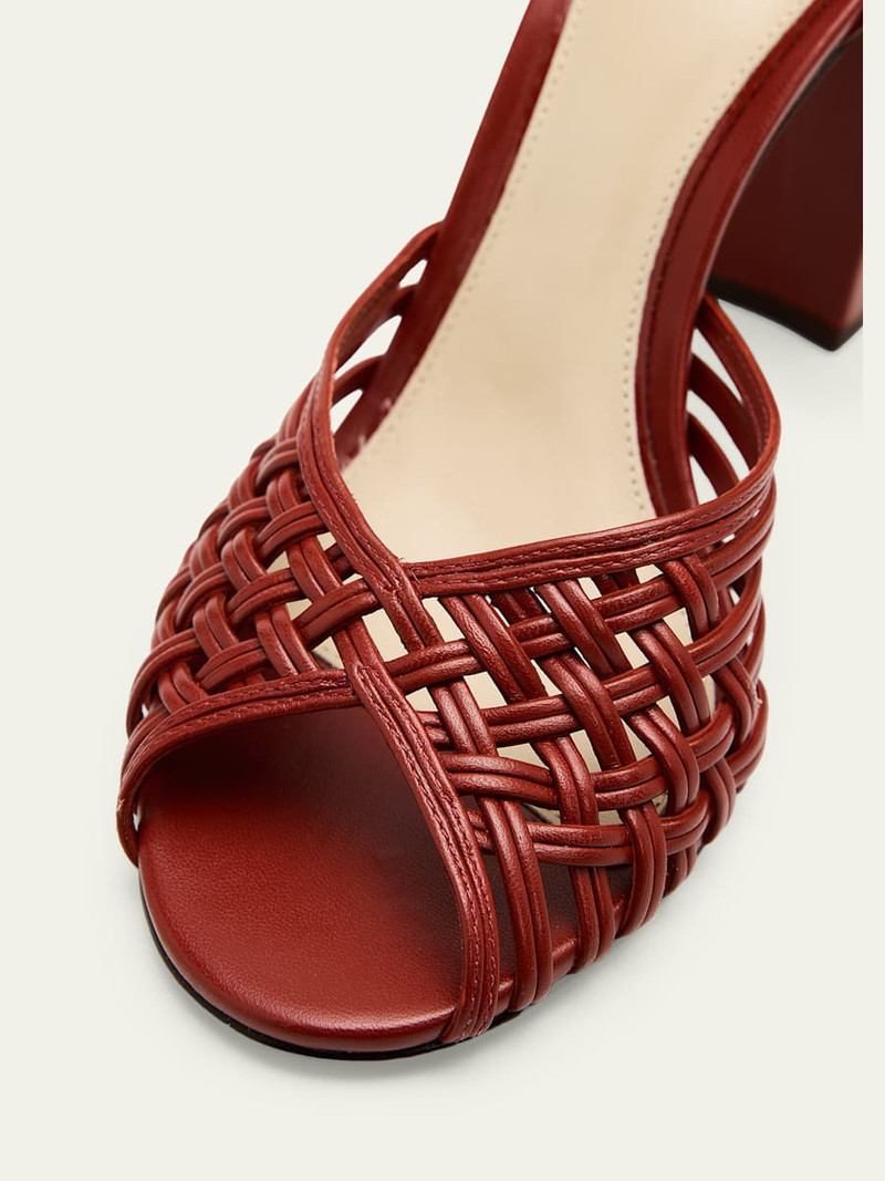 90mm Lilian Woven Leather Sandals 3