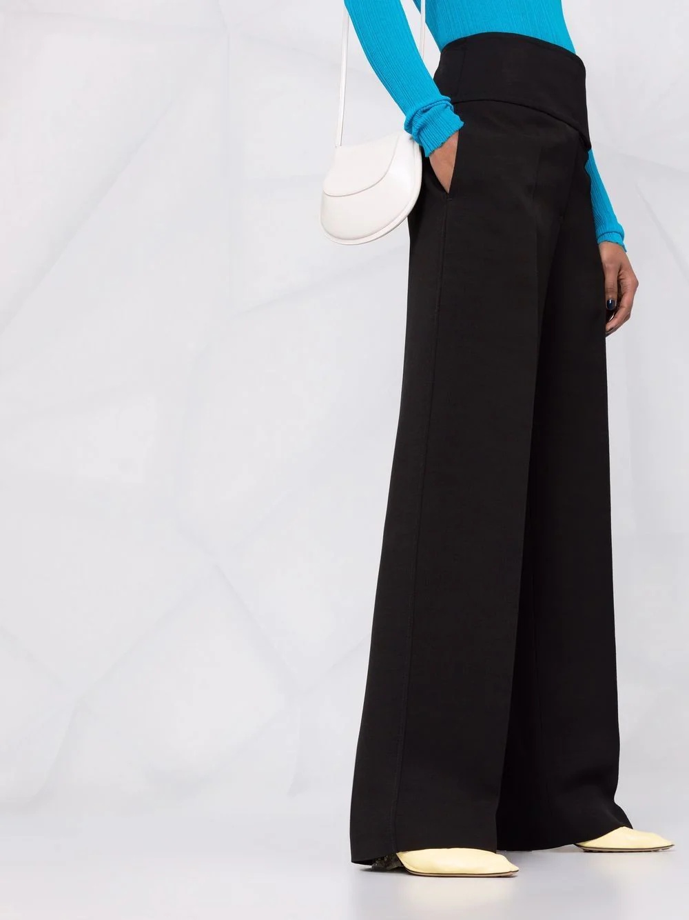 high-waisted wide-leg trousers - 3