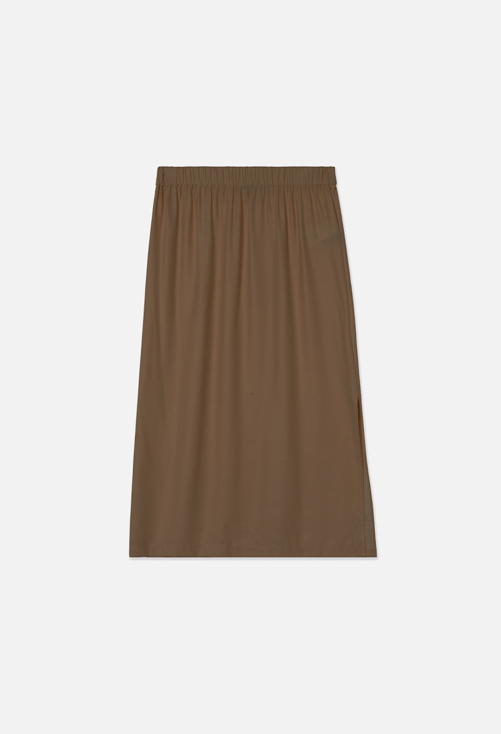 SILK MIDI SLIP SKIRT - 1