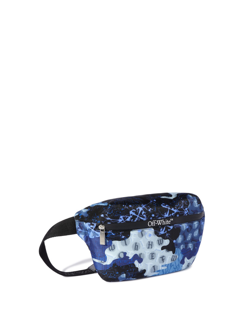 Off-White Blue Camo Nylon Waistbag outlook