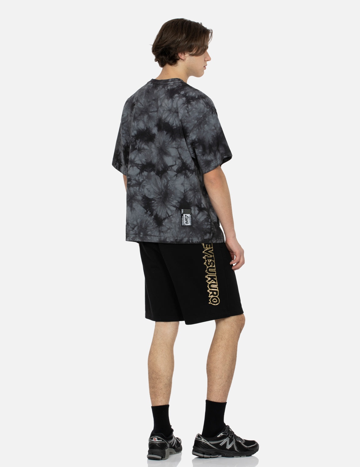 Tie-Dye with Seagull Embroidery Loose Fit T-Shirt - 4